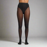 Calvin Klein 40 Denier French Cut Shaper Tights In Black