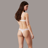 Calvin Klein Attraction Soft Stretch Lace Thong In Ivory