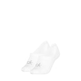 Calvin Klein High Cut Footie Socks In White 2-Pack