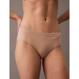 Calvin Klein Hipster Panty Micro Stretch with Lace in Cedar