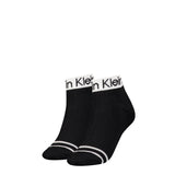 Calvin Klein Logo Welt Quarter Socks 2 Pack