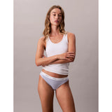 Calvin Klein Cotton Stretch Rib Bikini Briefs In Casual Blue