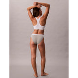 Calvin Klein Cotton Stretch Rib Bikini Briefs In Grey Heather