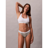 Calvin Klein Cotton Stretch Rib Bikini Briefs In Grey Heather