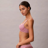 Calvin Klein Push Up Plunge Bra Perfectly Fit Lace in Soft Mauve