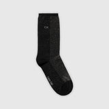 Calvin Klein Sheer Lurex Socks In Black