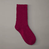 Calvin Klein Soft Bouclé Crew Socks In Berry Red