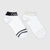 Calvin Klein Logo Welt Quarter Socks 2 Pack
