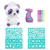Airbrush Plush Panda Paintable Soft Toy with 100+ Stensils