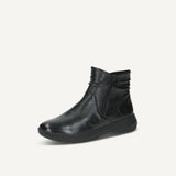 Caprice Fur Lined Ankle Boots in Black Nappa