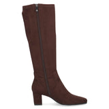 Caprice Knee High Stretch Boot In Dark Brown