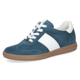 Caprice Leather Women's Trainers in Ocean/White
