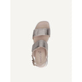Caprice Sandal In Taupe Metallic
