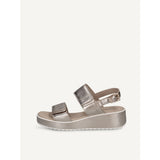 Caprice Sandal In Taupe Metallic
