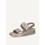 Caprice Sandal In Taupe Metallic