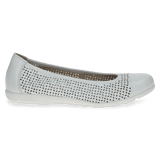Caprice Slip On Ballerina in White