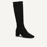 Caprice Stretch Knee High Boots In Black