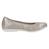 Caprice Women's Ballerinas Flat Shoes in Taupe Metallic