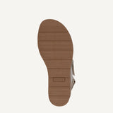 Caprice Women's Heeled Sandal in Snow nubuc