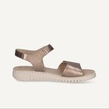 Caprice Women's Heeled Sandals in Taupe Metallic