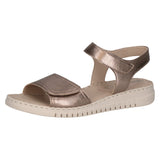 Caprice Women's Heeled Sandals in Taupe Metallic
