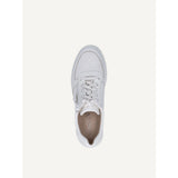 Caprice Zip Sneaker In White Nappa