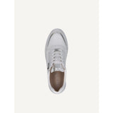 Caprice Zip Sneaker In White / Silver