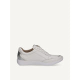 Caprice Zip Sneaker In White / Silver
