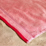 Catherine Lansfield 'Beach Huts' Cotton Beach Towel in Pink