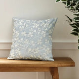 Catherine Lansfield Brooke Floral Cushion In Duck Egg