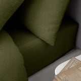 Catherine Lansfield Brushed Cotton Double Fitted Sheet In Green