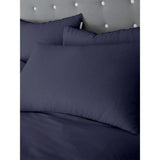 Catherine Lansfield Brushed Cotton Standard Pillowcase Pair In Navy Blue