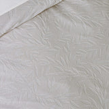 Catherine Lansfield Corded Leaves Duvet Cover Set with Pillowcases In Champagne Gold