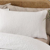 Catherine Lansfield Crinkle Seersucker King Duvet Cover Set In White
