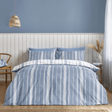 Catherine Lansfield Harbour Stripe Reversible Double Duvet Cover Set