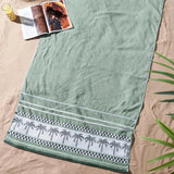 Catherine Lansfield 'Palm Trees' Cotton Beach Towel in Sage