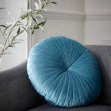 Catherine Lansfield Round Cushion Soft Touch In Teal
