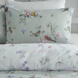 Catherine Lansfield Songbird Floral Reversible Sage Duvet Cover Set