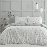 Catherine Lansfield Songbird Floral Reversible Sage Duvet Cover Set