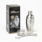 CellarDine Three piece Cocktail Set with Shaker, Stirrer and Strainer