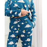 Chelsea Peers Celestial Bunny Print Long Pyjama Set