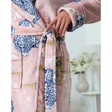 Chelsea Peers Fleece Celestial Leopard Print Dressing Gown In Pink