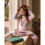 Chelsea Peers Kids Astral Hearts Print Long Pyjama Set In Pink