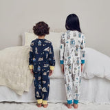 Chelsea Peers Kids Tennis Dogs Print / Cockapoo Snooze Print Long Pyjama Set