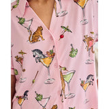 Chelsea Peers Martini Animals Print Short Pyjama Set In Pink
