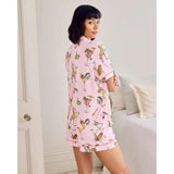 Chelsea Peers Martini Animals Print Short Pyjama Set In Pink