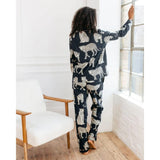 Chelsea Peers Organic Cotton Leopard Print Long Pyjama Set