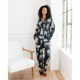 Chelsea Peers Organic Cotton Leopard Print Long Pyjama Set