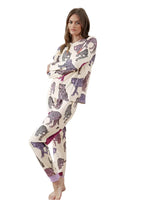 Chelsea Peers Pink Leopard Print Long Pyjama Set