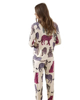 Chelsea Peers Pink Leopard Print Long Pyjama Set